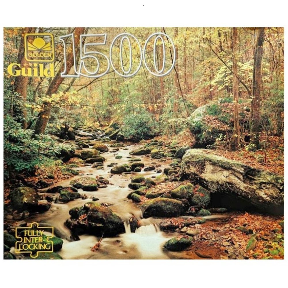 Vintage Golden Guild Great Smokey Park 1500 pc Jigsaw 4667-36 27" x 33" USA NEW